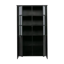 Exhibit Vitrinekast metaal zwart 99 cm