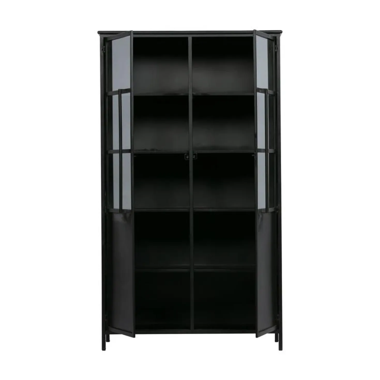 Exhibit Vitrinekast metaal zwart 99 cm