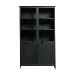 Exhibit Vitrinekast metaal zwart 99 cm