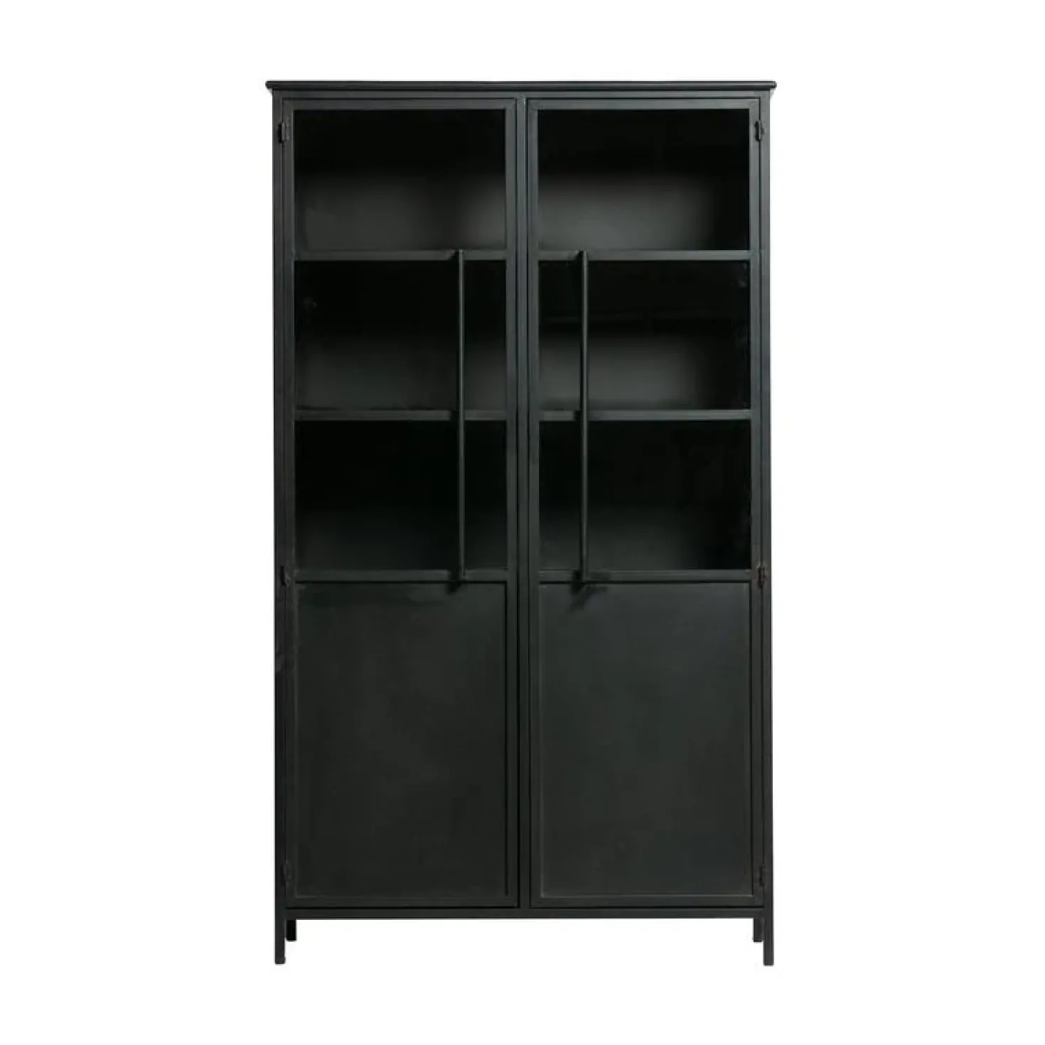 Exhibit Vitrinekast metaal zwart 99 cm