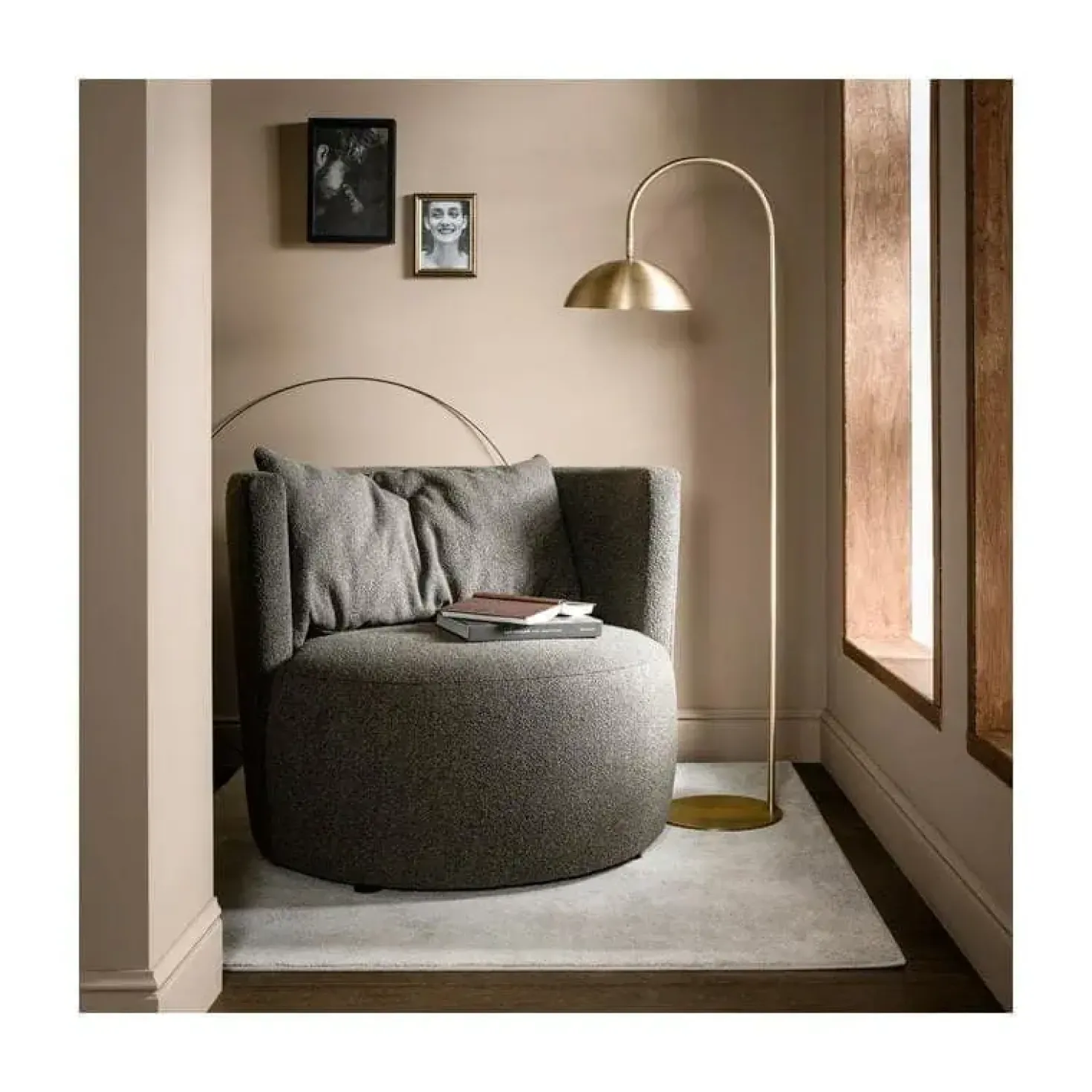 Explore Fauteuil bouclé bruin