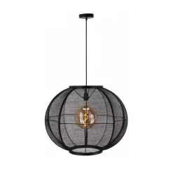 Fabric 1-lichts Hanglamp Zwart 68cm