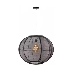 Fabric 1-lichts Hanglamp Zwart 78cm