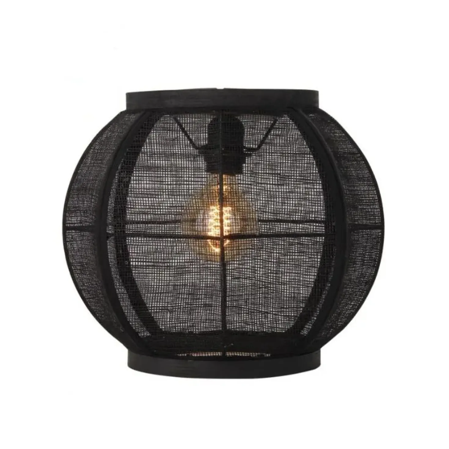 Fabric 1-lichts Plafondlamp Zwart 33cm