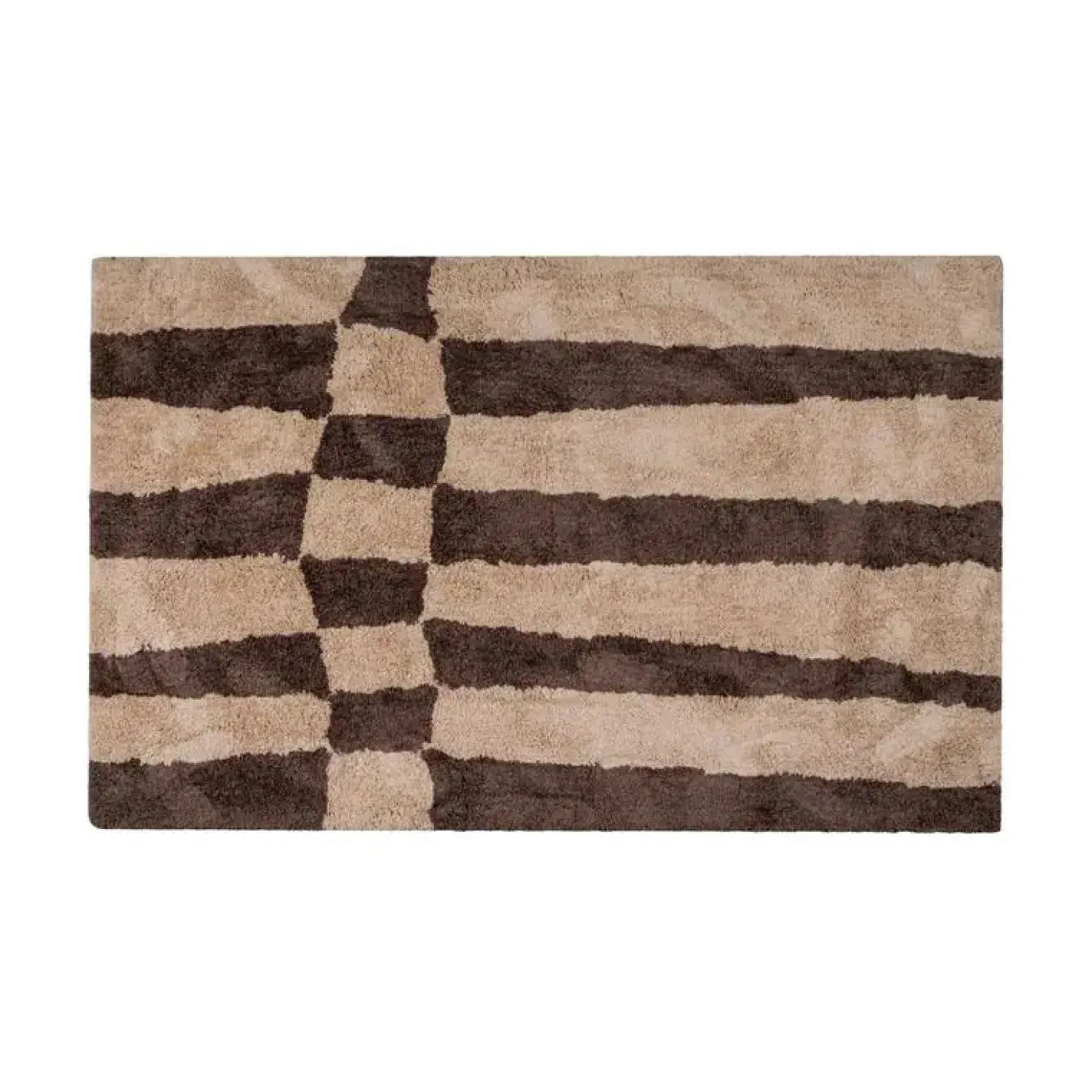 Fafa Vloerkleed grafisch dessin naturel/bruin 200x300cm