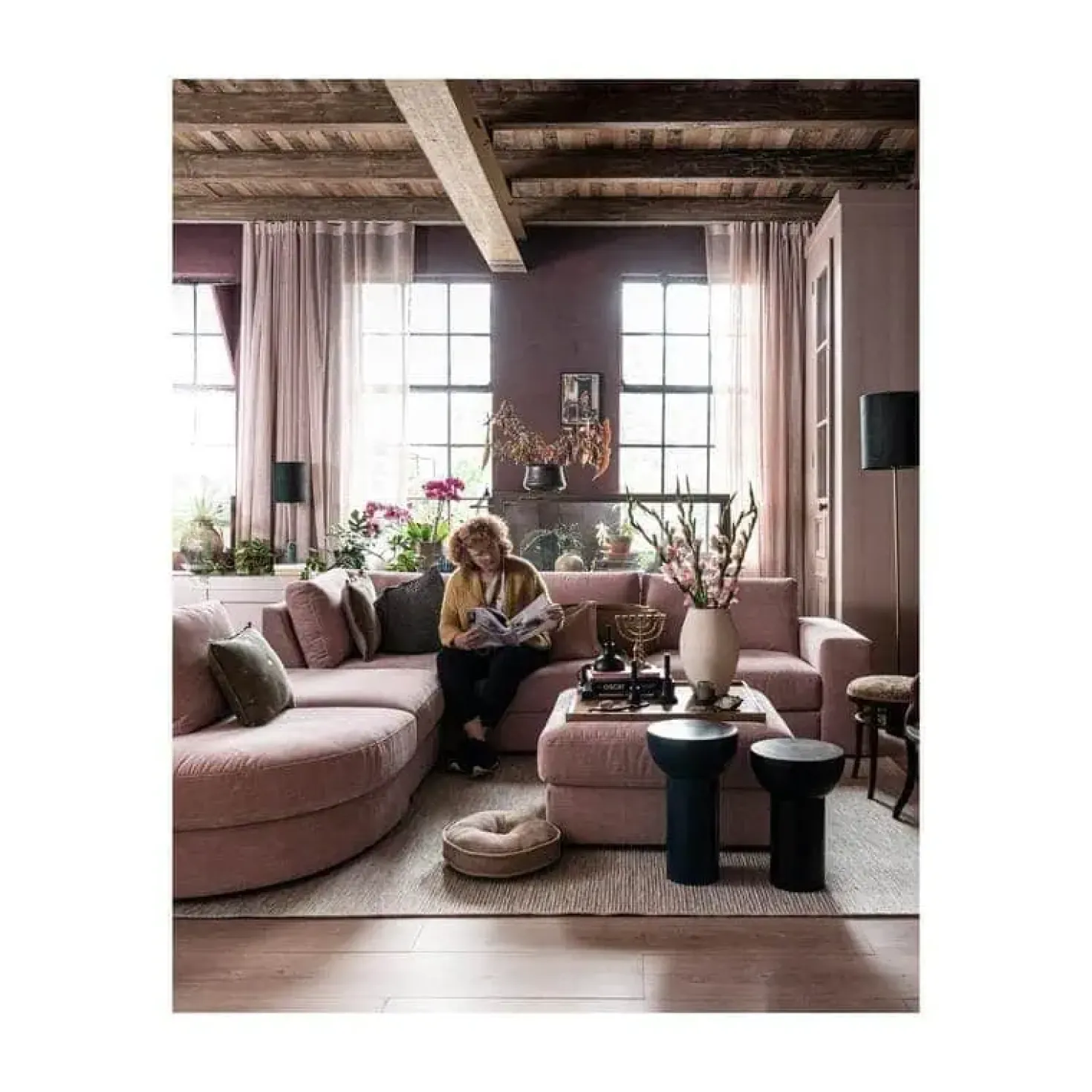 Family Hocker roze