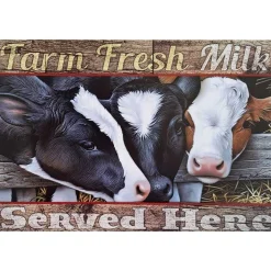 Farm Fresh Milk - metalen bord