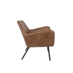 Fauteuil Bon Bruin PU leer