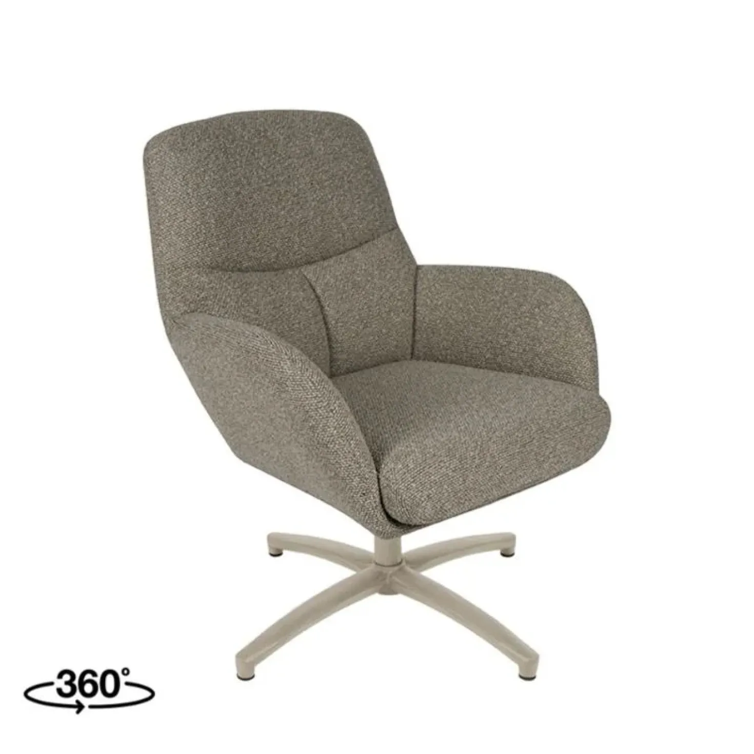Fauteuil Chill Zone Mushroom Boucle Taupe poot