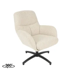 Fauteuil Chill Zone Naturel Boucle Zwarte poot