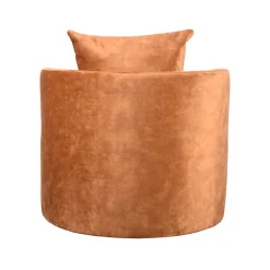 Fauteuil Evy Oker Velours 90cm