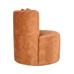 Fauteuil Evy Oker Velours 65cm
