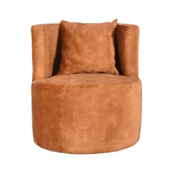 Fauteuil Evy Oker Velours 65cm