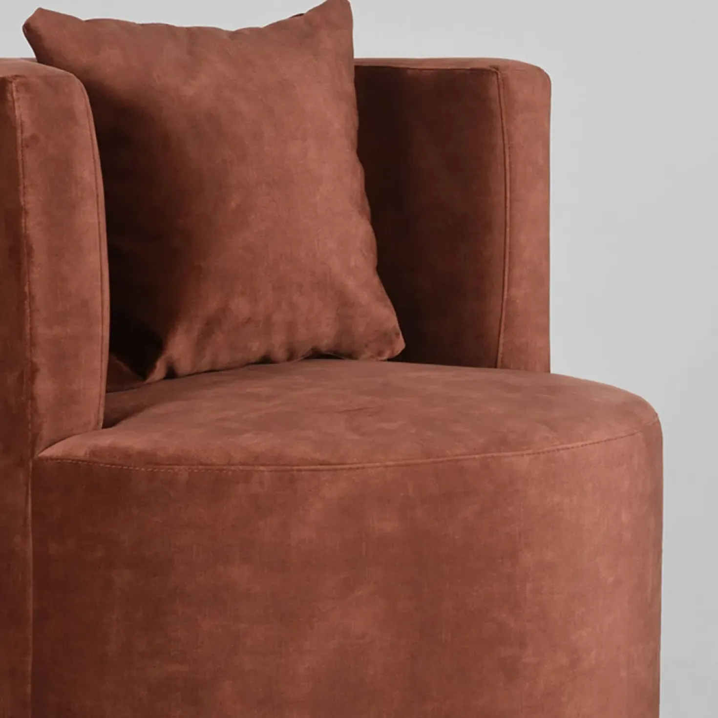Fauteuil Evy Rust Velours 65cm