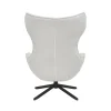 Fauteuil Hannah met voetenbank Gebroken wit