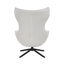 Fauteuil Hannah met voetenbank Gebroken wit