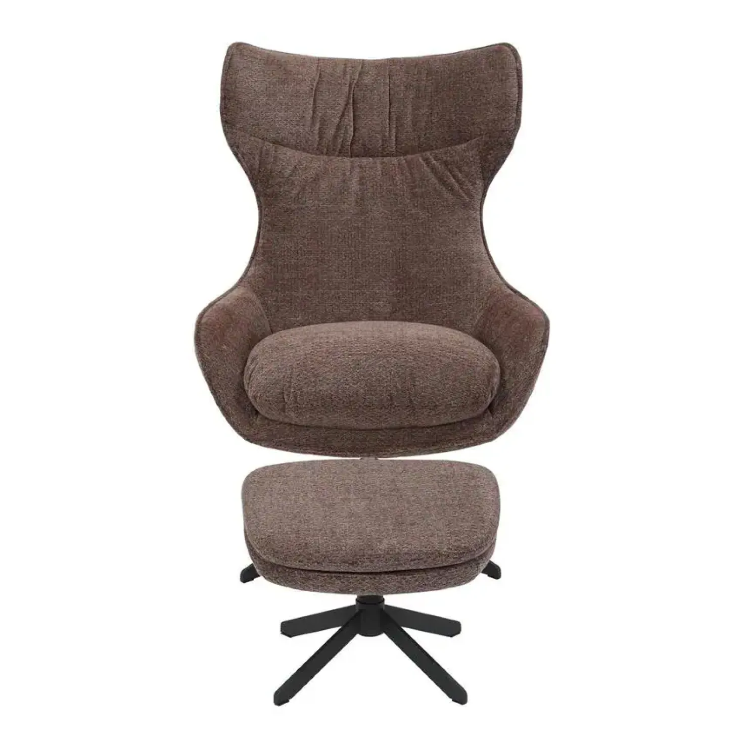 Fauteuil Hannah met voetenbank Paars
