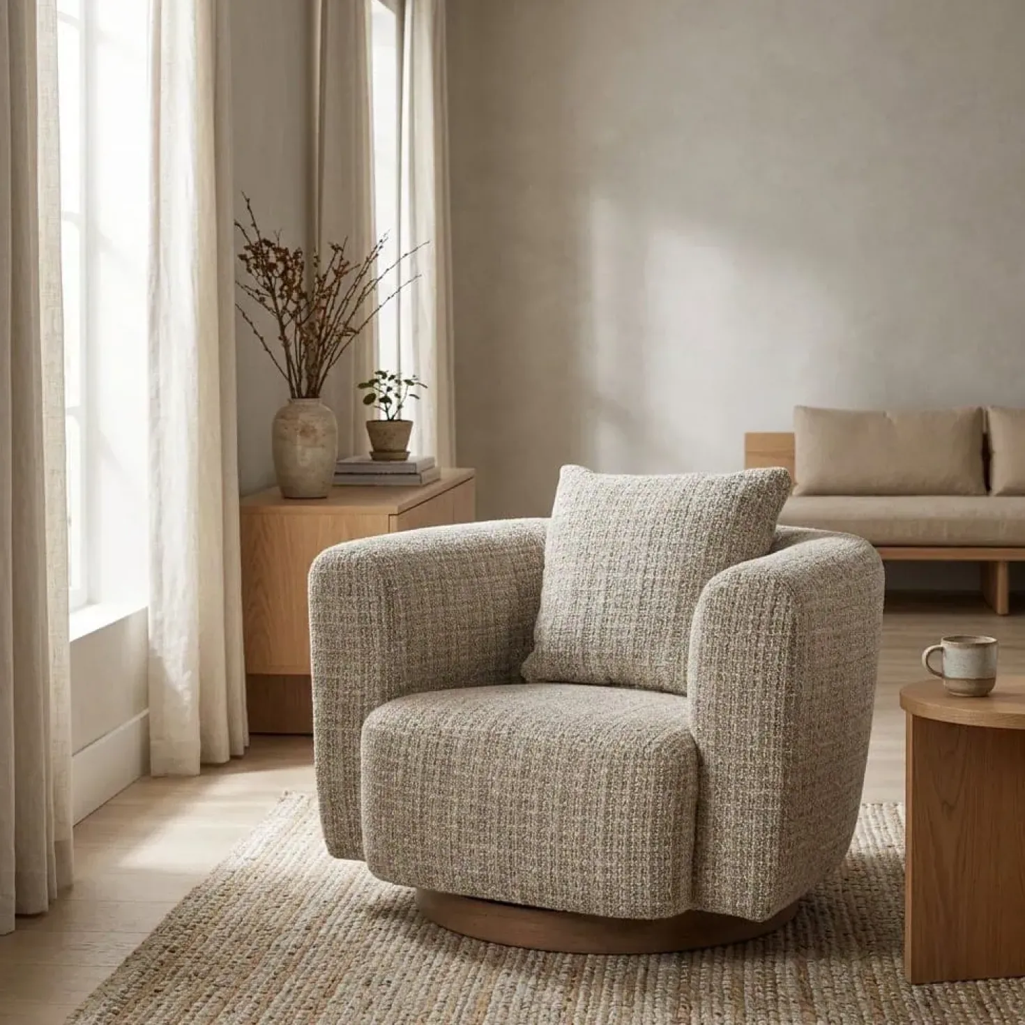 Fauteuil Jordan taupe