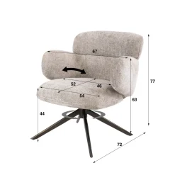 Federico Fauteuil Hoven Zand-bruin
