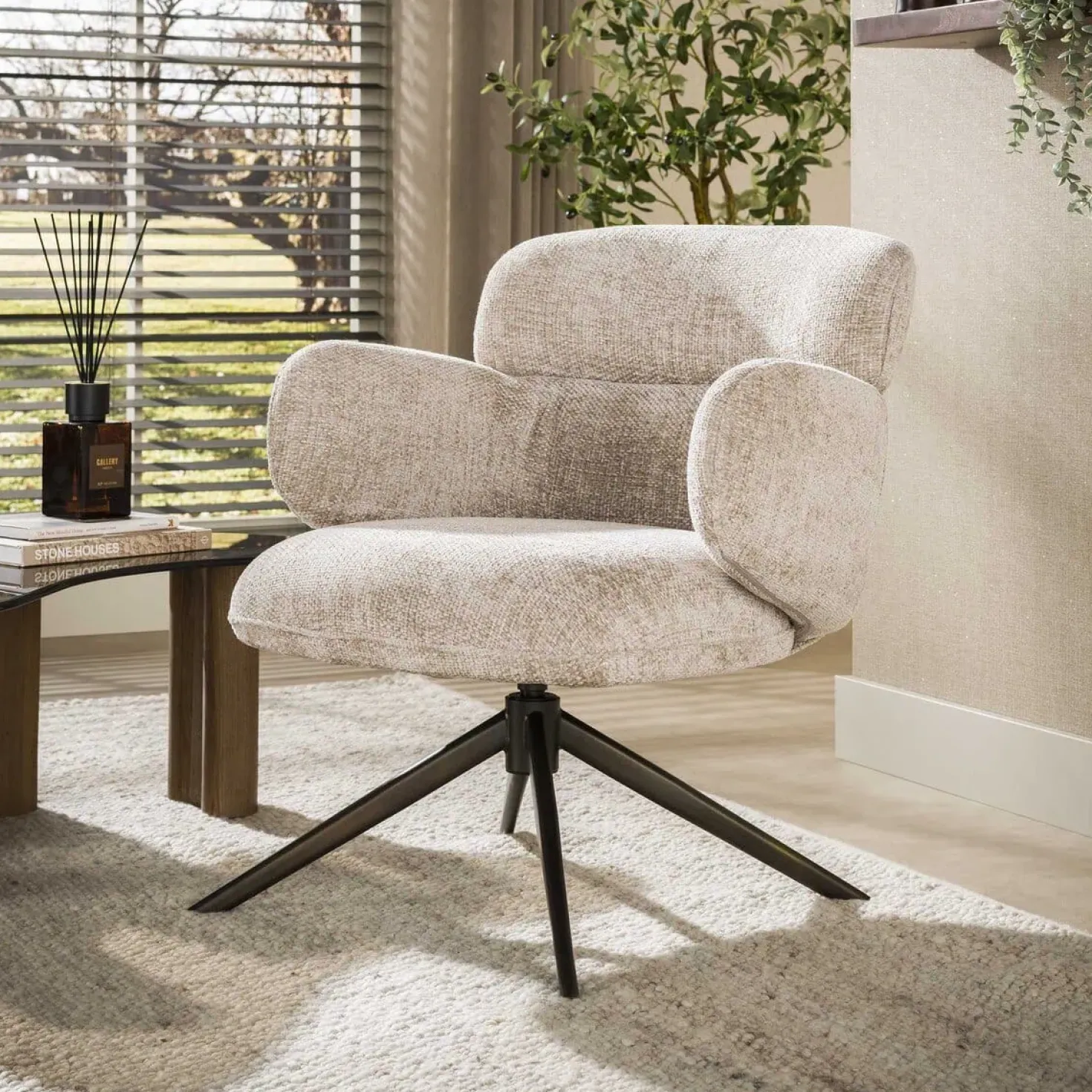 Federico Fauteuil Hoven Zand-bruin