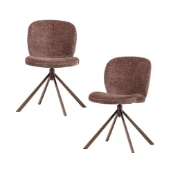 Femke Eetkamerstoel chenille blauw