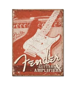 Fender gitaar - metalen bord