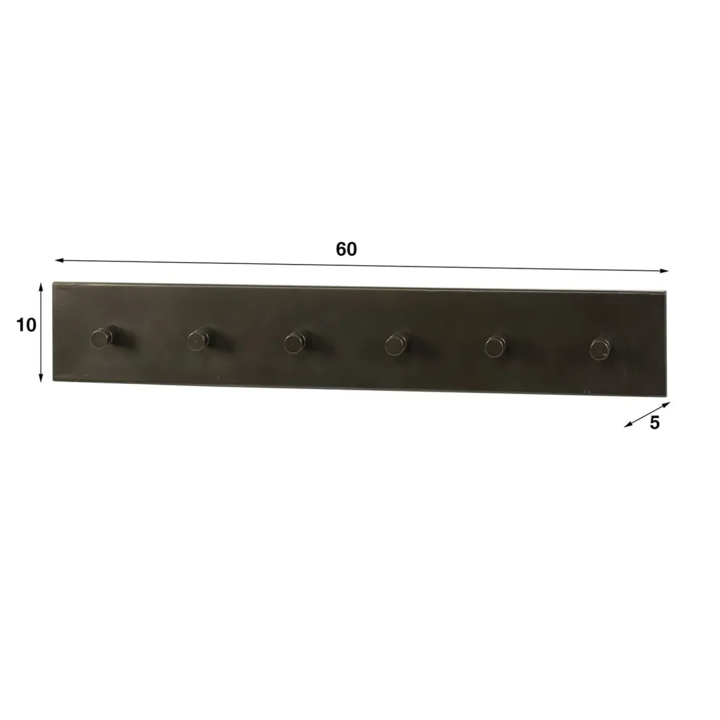 Fenna Kapstok 6 haken Brons 60cm