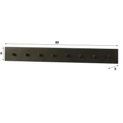 Fenna Kapstok 8 haken Brons 80cm