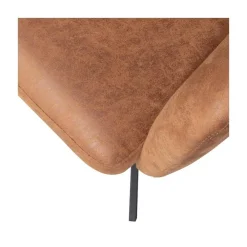 Fenne Draaibare eetkamerstoel leerlook cognac