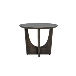 Fermo Salontafel rond mangohout olijfbruin 60cm