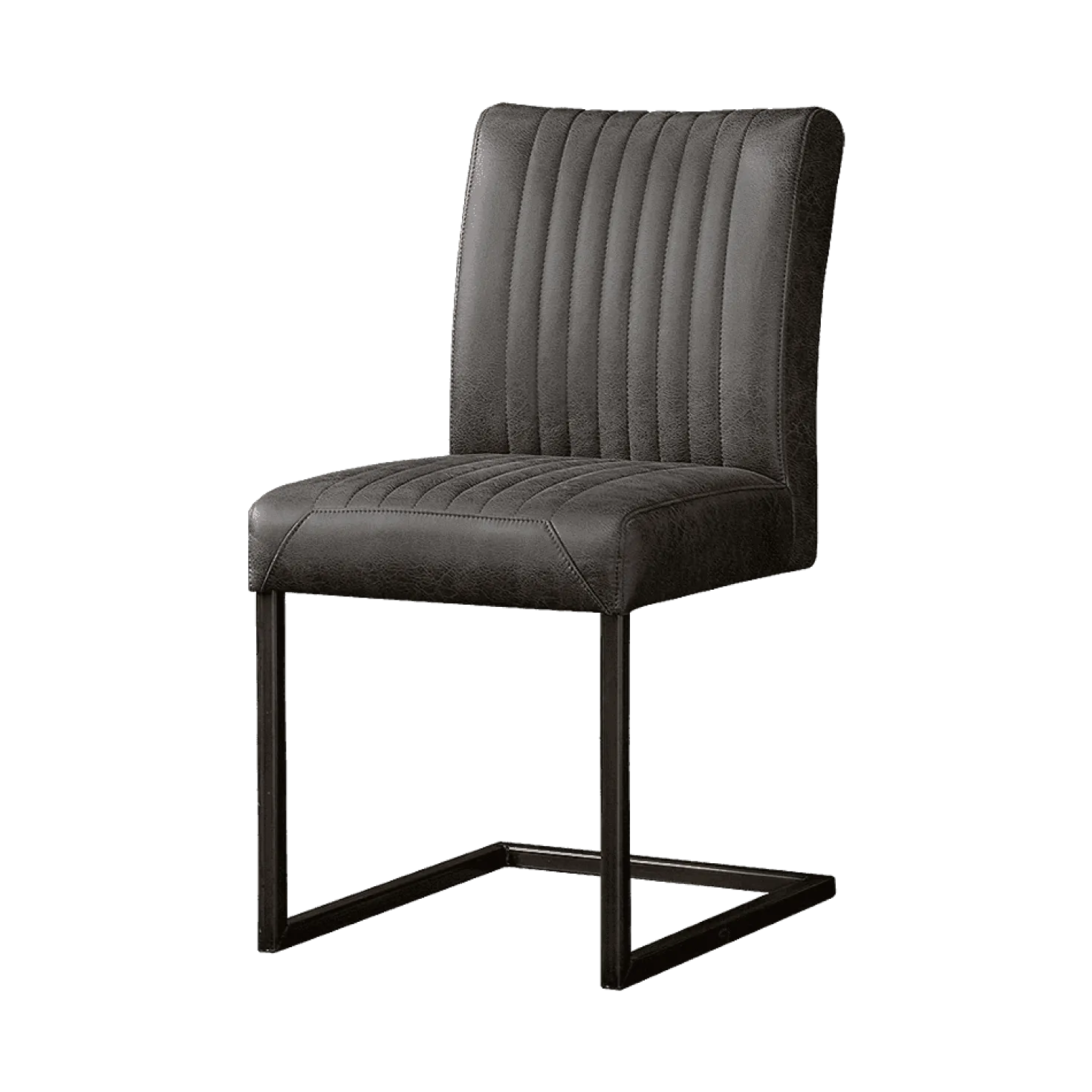 Ferro Eetkamerstoel microvezel antraciet 47cm