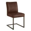 Ferro Eetkamerstoel microvezel donkerbruin 47cm