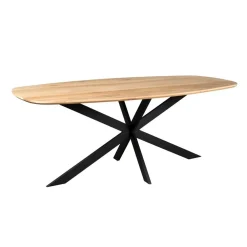 Ferry Eettafel Deens ovaal Naturel Eiken 180cm