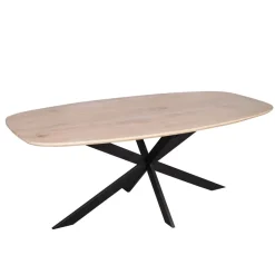 Ferry Eettafel Deens ovaal Naturel Eiken 200cm