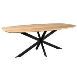 Ferry Eettafel Deens ovaal Naturel Eiken 240cm
