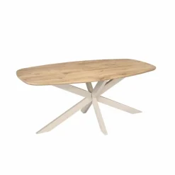 Ferry Eettafel Deens Ovaal Naturel Eiken met zand poot 180 cm