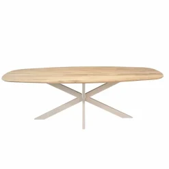 Ferry Eettafel Deens Ovaal Naturel Eiken met zand poot 240 cm