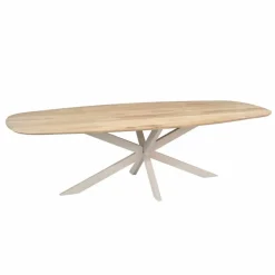 Ferry Eettafel Deens Ovaal Naturel Eiken met zand poot 280 cm