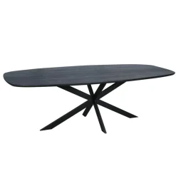 Ferry Eettafel Deens ovaal Zwart Eiken 240cm