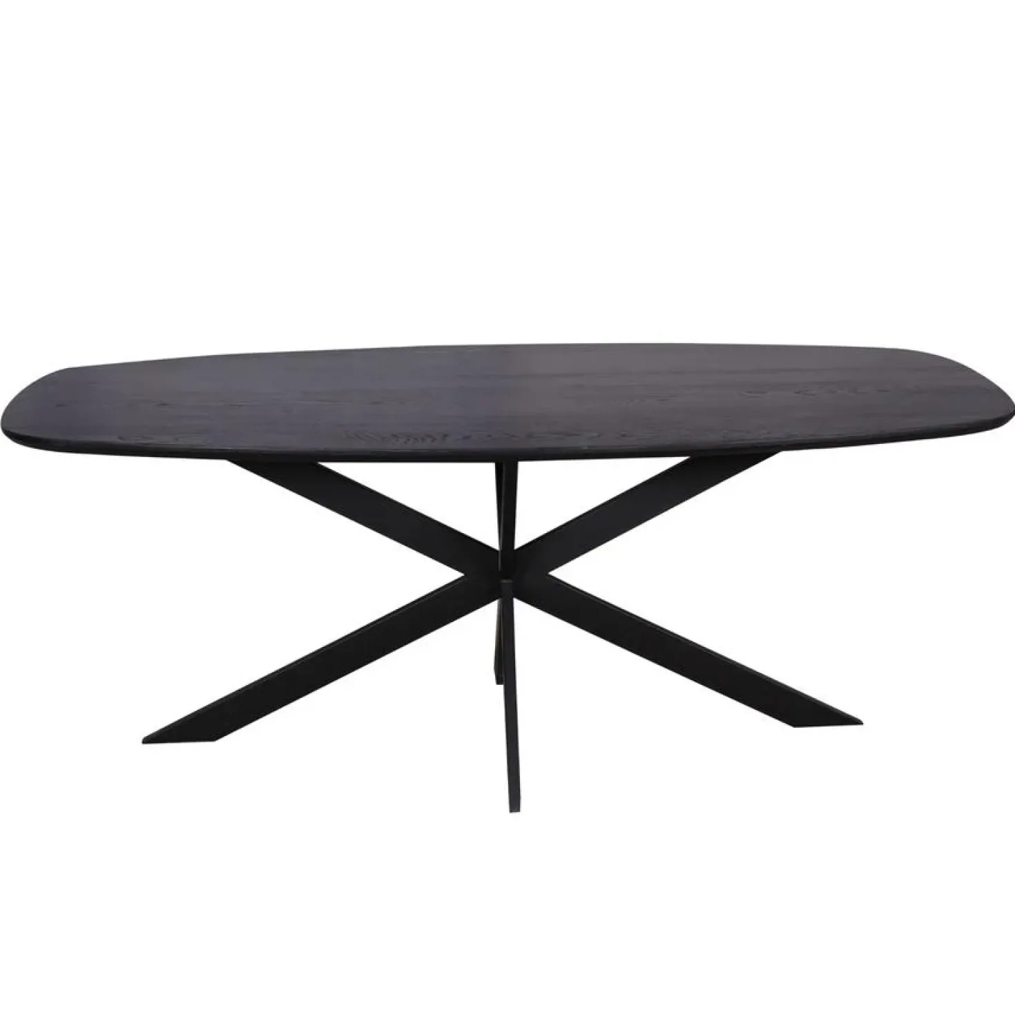 Ferry Eettafel Deens ovaal Zwart Eiken 200cm