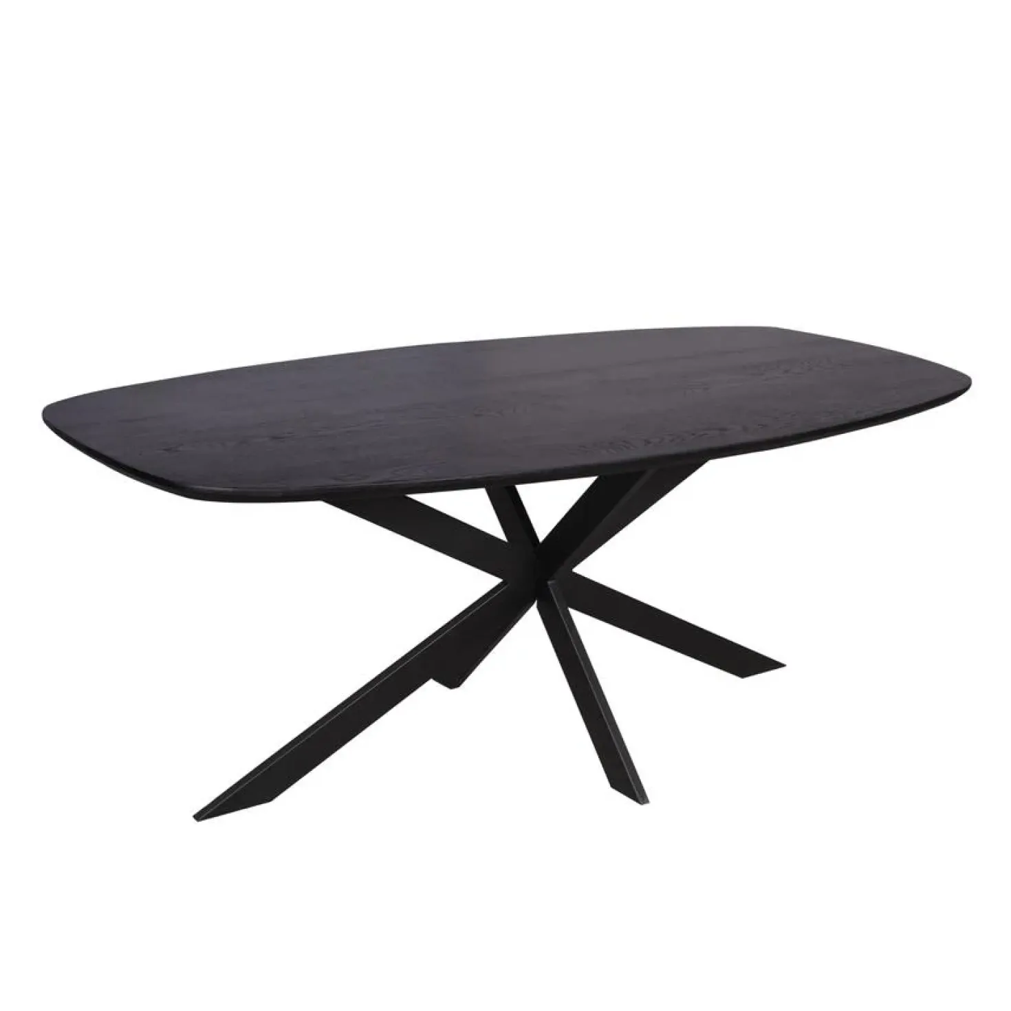 Ferry Eettafel Deens ovaal Zwart Eiken 200cm