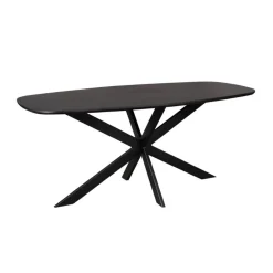 Ferry Eettafel Deens Ovaal Zwart Eiken 180 cm