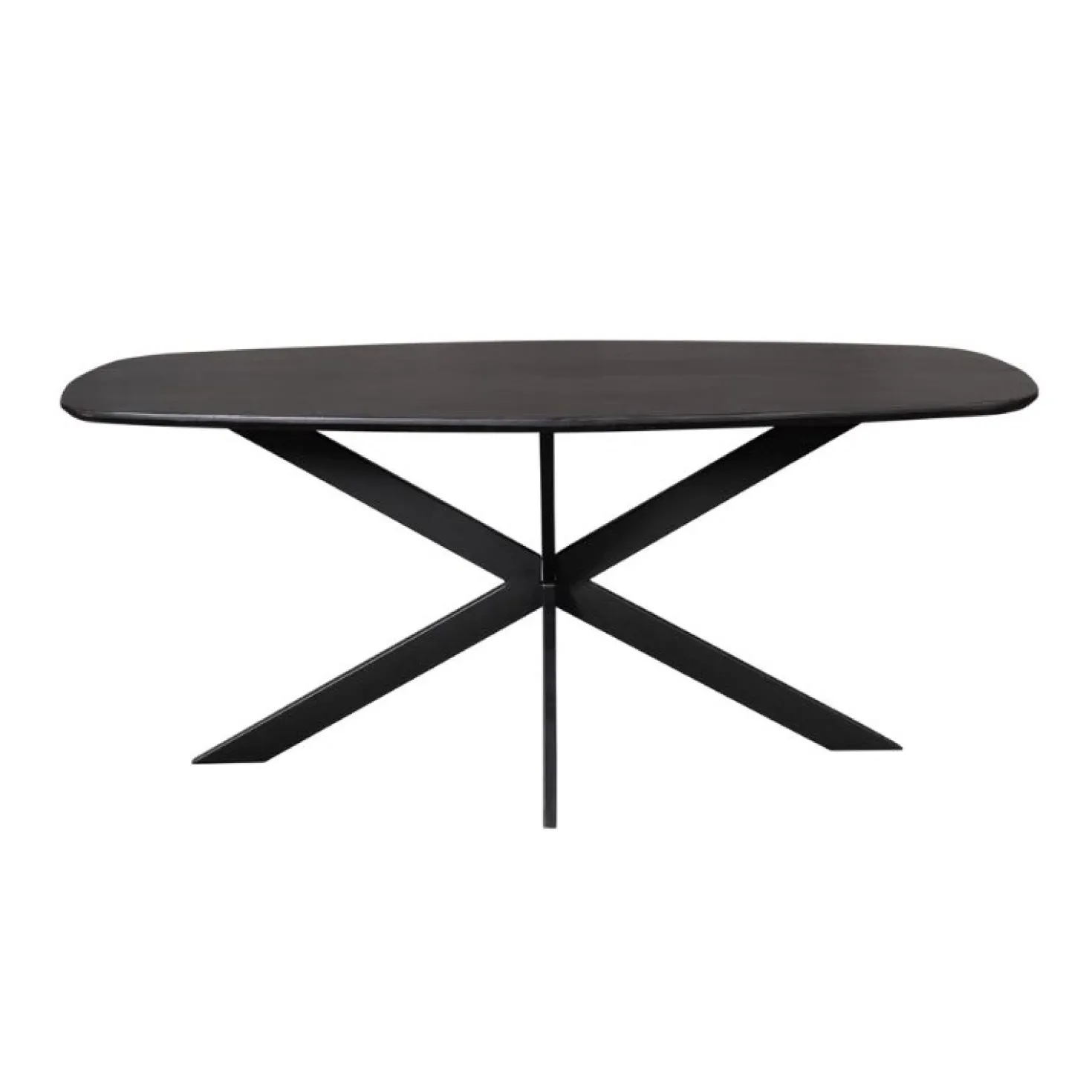 Ferry Eettafel Deens Ovaal Zwart Eiken 180 cm