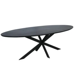 Ferry Eettafel Ovaal Zwart Eiken 240cm