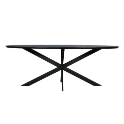 Ferry Eettafel Ovaal Zwart Eiken 240cm