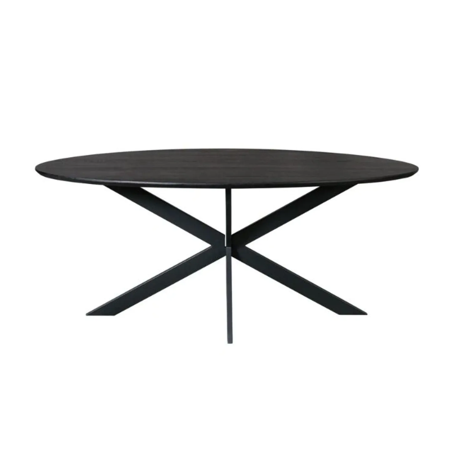 Ferry Eettafel Ovaal Zwart Eiken 180 cm