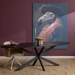 Ferry Eettafel Ovaal Zwart Eiken 180 cm