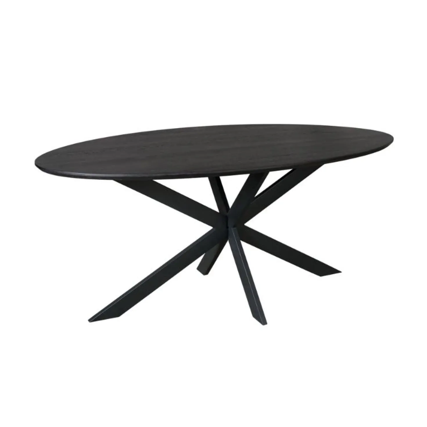 Ferry Eettafel Ovaal Zwart Eiken 180 cm