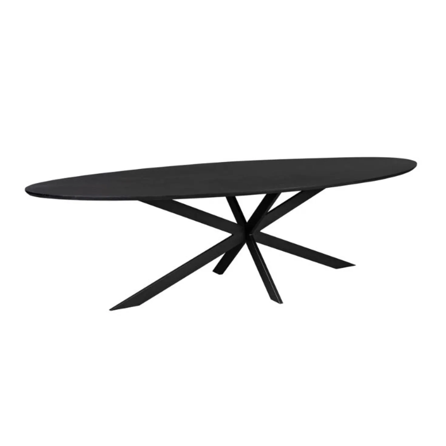 Ferry Eettafel Ovaal Zwart Eiken 280 cm