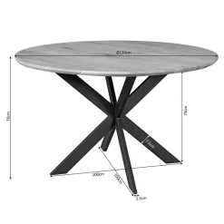 Ferry Eettafel Rond Naturel Eiken 130cm